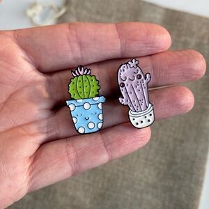 ✨ 3/$15 ✨ Enamel Pin Set Smiling Cacti